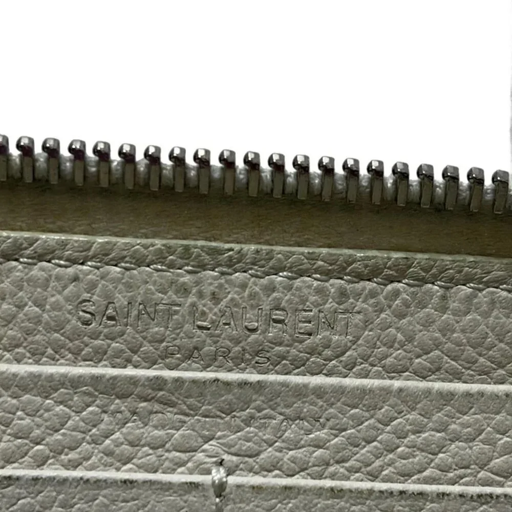 SAINT LAURENT PARIS - 414680 Cream Leather Long Wallet - Picture 5 of 5